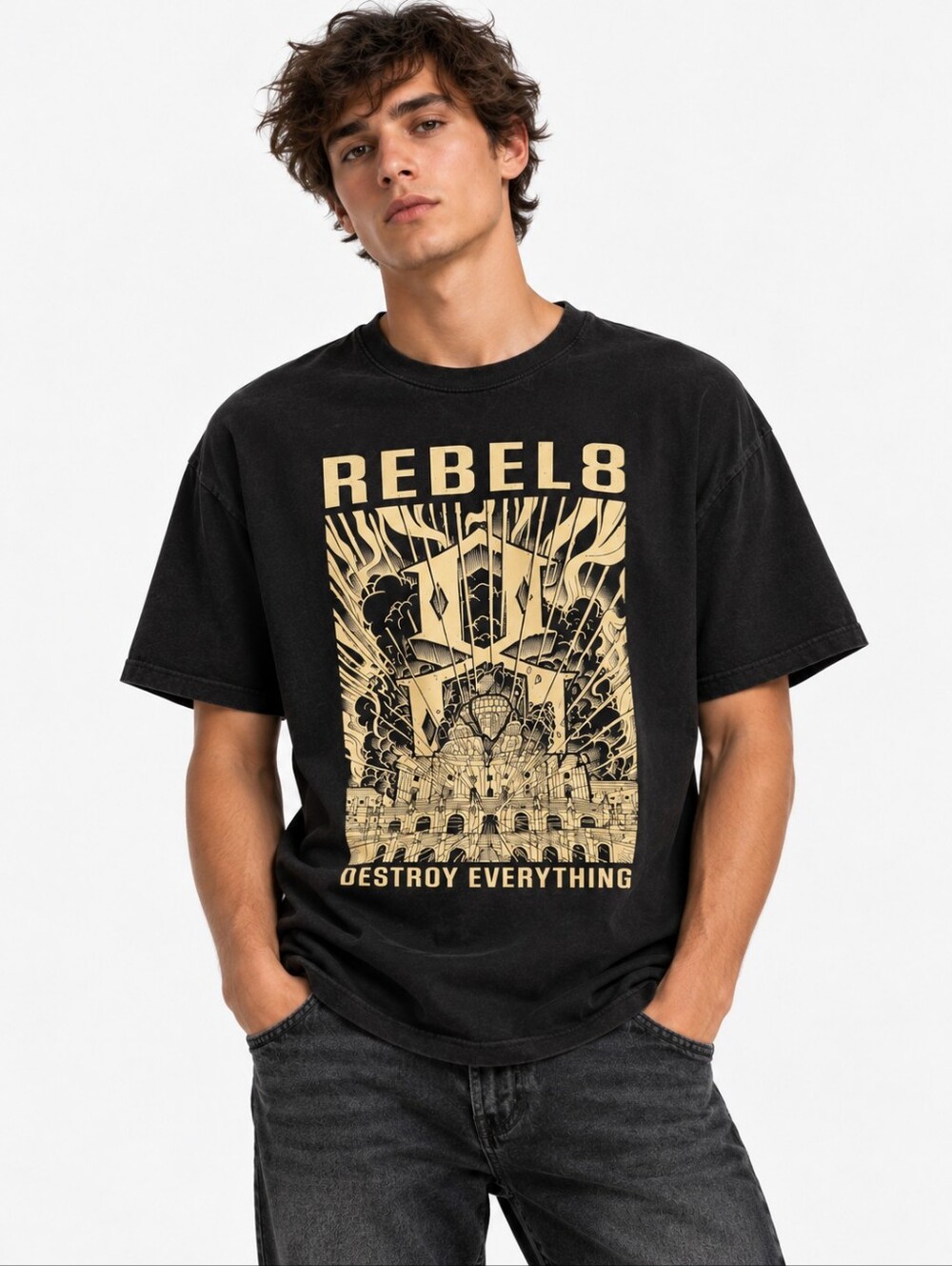 Rebel8 “Destroy Everything” Graphic Tee – XL